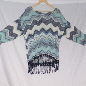 Chevron Boho Printed Top